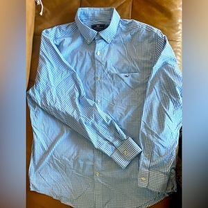 Vineyard Vines Performance Gingham Long Sleeve Classic Fit Tucker Shirt Size L